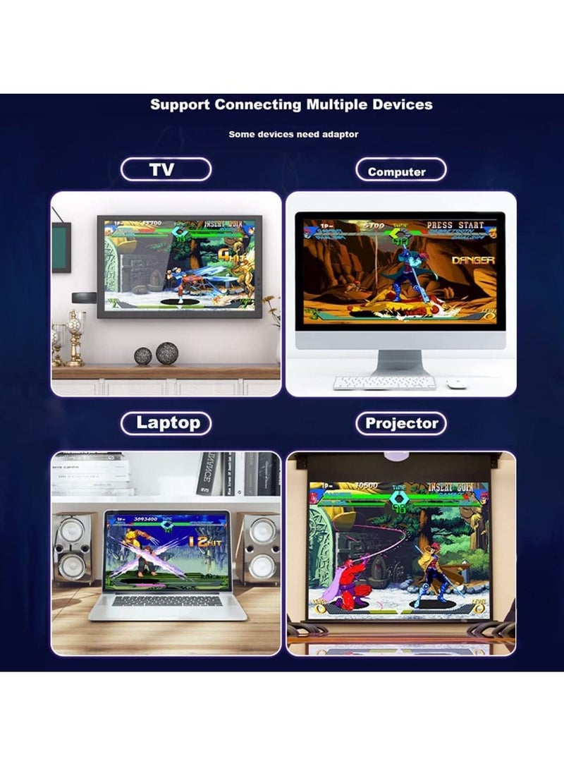 جايم - وحدة تحكم الألعاب الكلاسيكية Game Stick 4K مع وحدتي ألعاب لاسلكيتين 2.4G ومشغلين ثنائي إخراج HDMI مدمج في أكثر من 3500 لعبة متوافقة مع جهاز عرض كمبيوتر محمول يعمل بنظام Android TV PC - Image 1