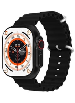 Generic T900 Ultra NFC Bluetooth Call Wireless Charging Smartwatch (Black)  - Image 1