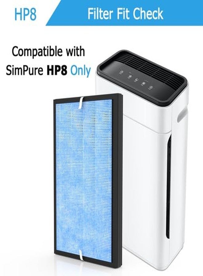 Vegebe HP8 Replacement True HEPA Filter Compatible with SimPure HP8 Air Purifier, SP-HP8-RF, 1 Pack - Image 4