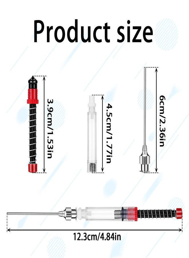 Andibro 6 Pack Fountain Pen Ink Syringe Filler, 3.4mm Bore Diameter Fountain Pen Spring Converter Ink Auxiliary Absorber Ink Filling Syring with Removable Blunt Needle Tip for Fountain Pen - Image 2