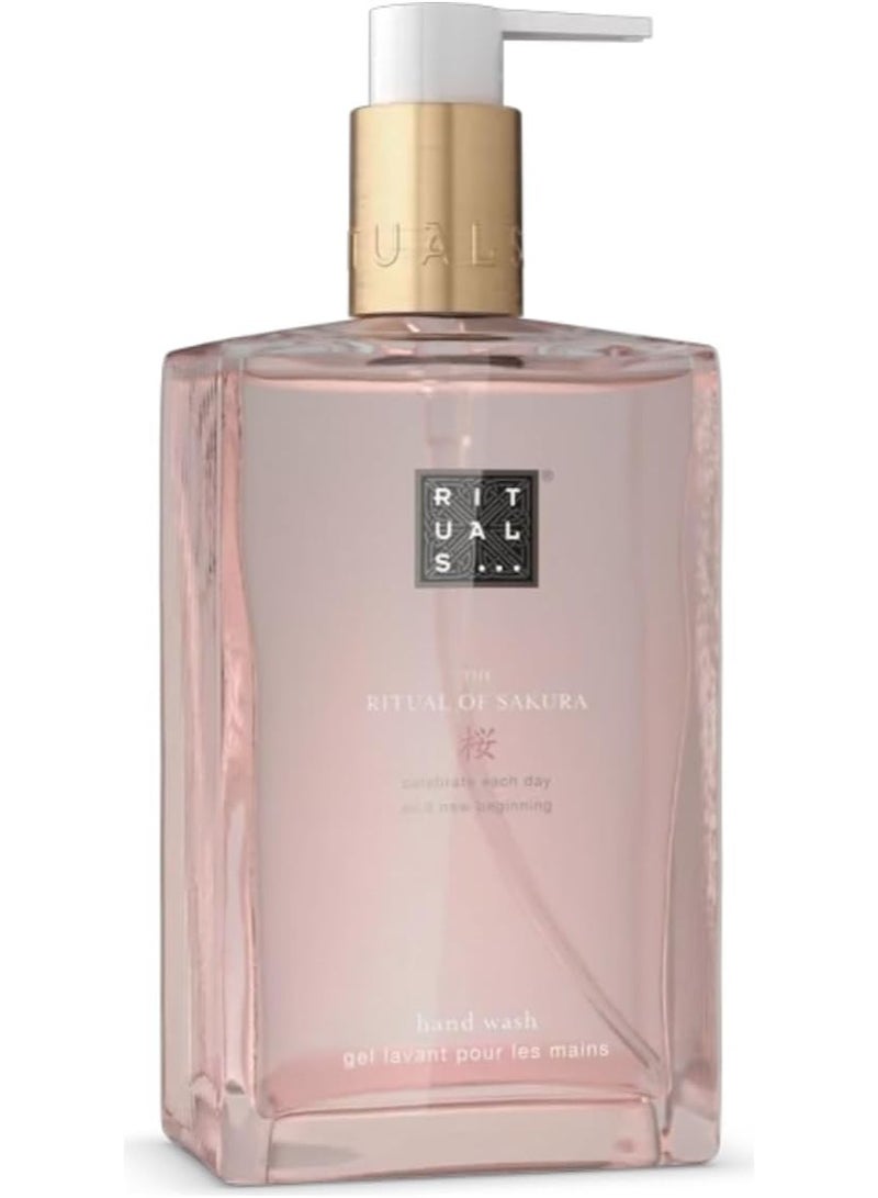 RITUALS Sakura Hand Wash – Gentle Hydrating Liquid Hand Soap with Cherry Blossom & Rice Milk Fragrance for Soft, Delicately Scented Hands, 300ml / 10.1 fl oz - Image 1