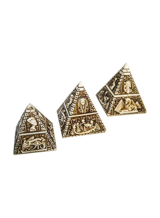 Pyramid Set With Pharaoh Inscriptions - Set Of 3