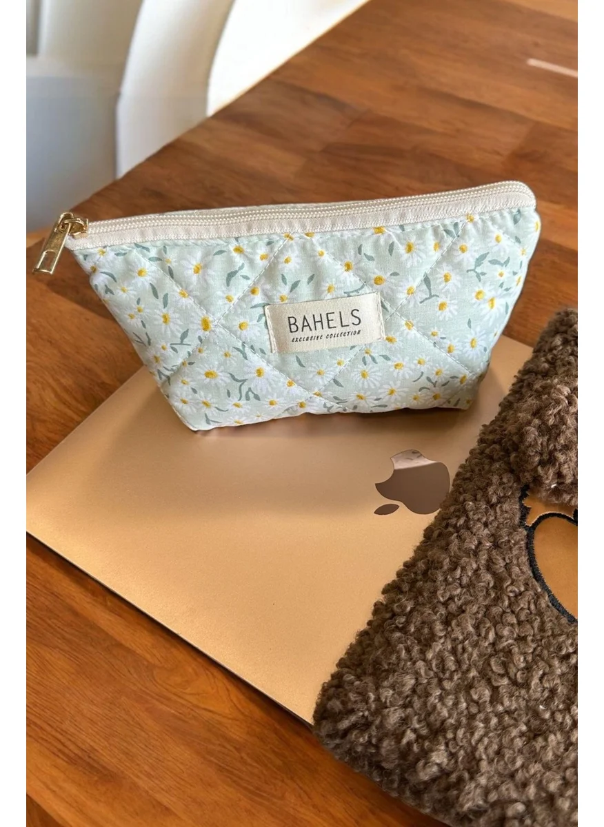 Bahels Trend Daisy Zippered Single Compartment Pencil Case Pencil Case Wallet Makeup Bag