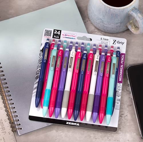 Zebra Pen ZGrip Mechanical Pencil Smooth Writing LatexFree Grip 07mm Lead 2 HB PreLoaded with Lead and Eraser for School Office Everyday Use Assorted Colors 18Pack 50424 - Image 3