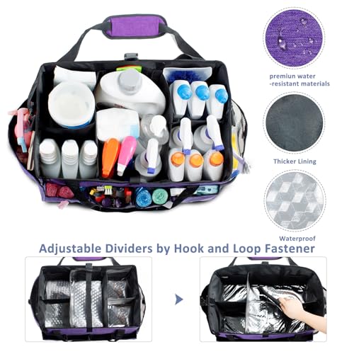 FRECOLSH XL Professional Cleaning Caddy for Cleaning Suppliers, 17" Wearable Cleaing Bag for Housekeepers, Cleaning Organizer, Detailing Bag - Image 2