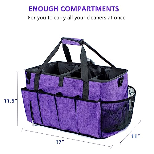 FRECOLSH XL Professional Cleaning Caddy for Cleaning Suppliers, 17" Wearable Cleaing Bag for Housekeepers, Cleaning Organizer, Detailing Bag - Image 5