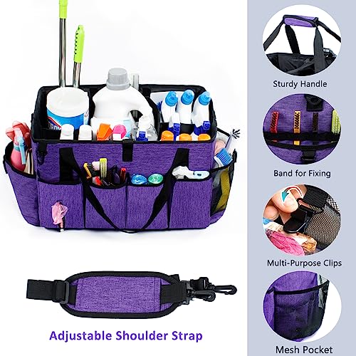 FRECOLSH XL Professional Cleaning Caddy for Cleaning Suppliers, 17" Wearable Cleaing Bag for Housekeepers, Cleaning Organizer, Detailing Bag - Image 4