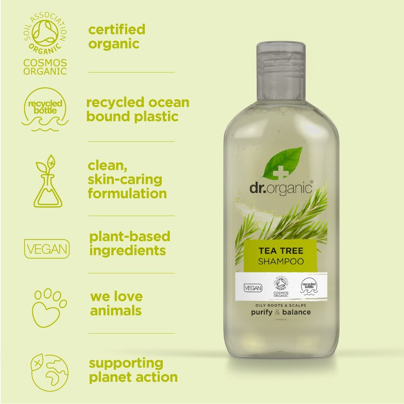 dr.organic Organic Doctor Tea Tree, Shampoo, 9 Fluid Ounce - Image 3
