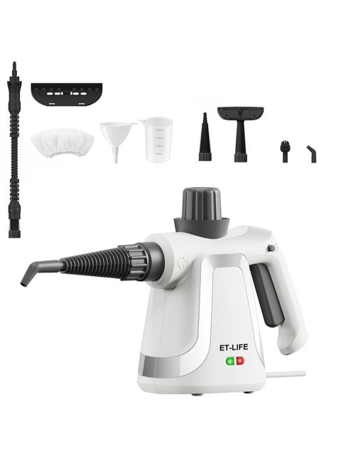 Handheld Steam Cleaner, 1000W Steamer for Cleaning, Multipurpose Portable Steam Cleaners for Home Use with Safety Lock and 9 Accessory Kit to Remove Grime, Grease and More, Save Time and Effort