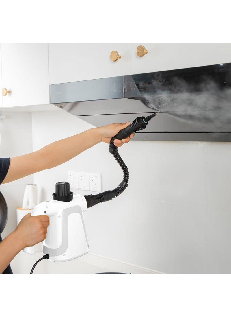 Handheld Steam Cleaner, 1000W Steamer for Cleaning, Multipurpose Portable Steam Cleaners for Home Use with Safety Lock and 9 Accessory Kit to Remove Grime, Grease and More, Save Time and Effort