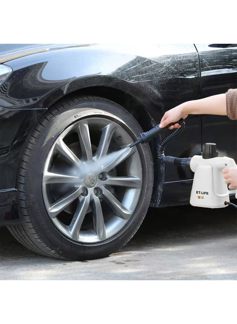 Handheld Steam Cleaner, 1000W Steamer for Cleaning, Multipurpose Portable Steam Cleaners for Home Use with Safety Lock and 9 Accessory Kit to Remove Grime, Grease and More, Save Time and Effort