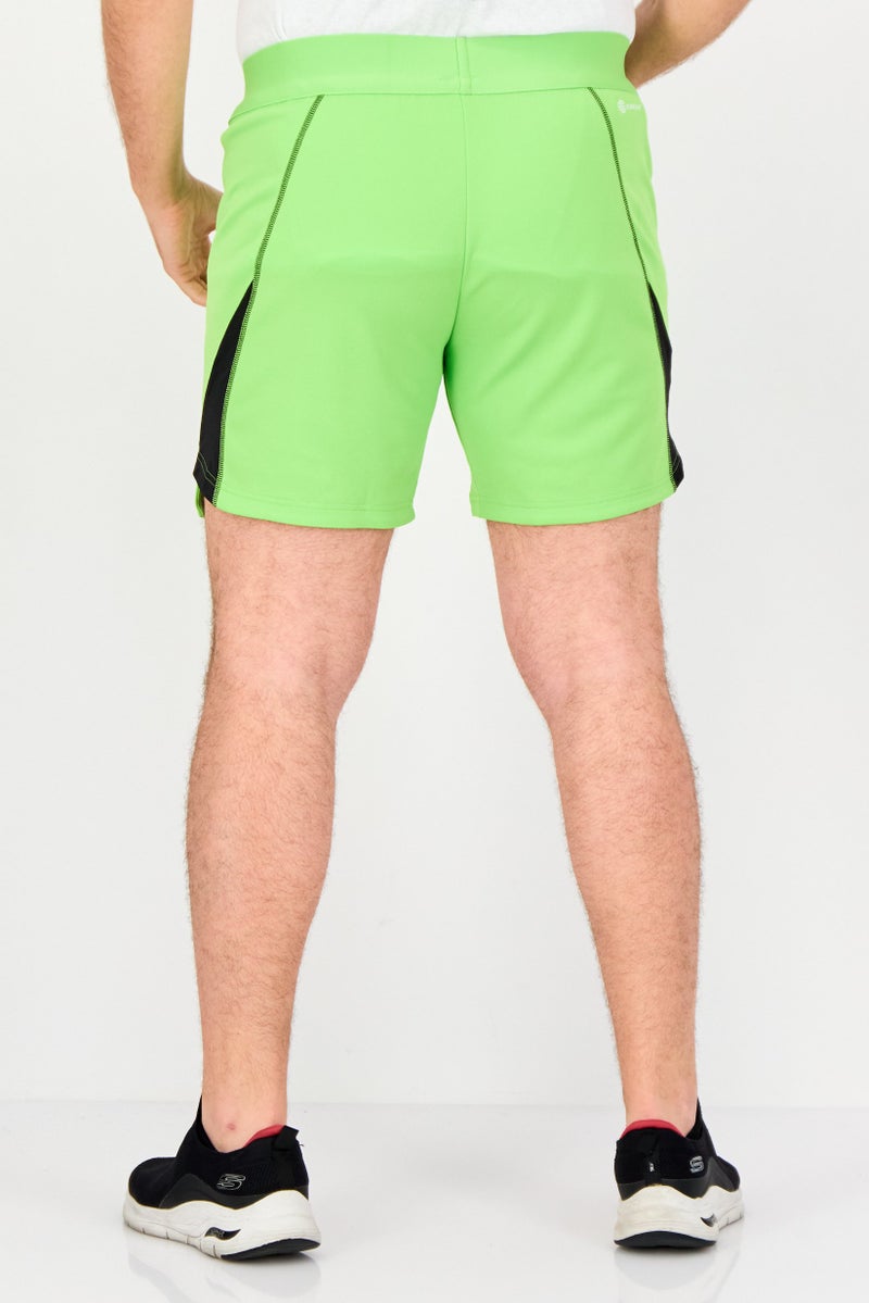 Adidas Men Sportswear Fit Brand Logo Training Shorts, Lime Green  - Image 3