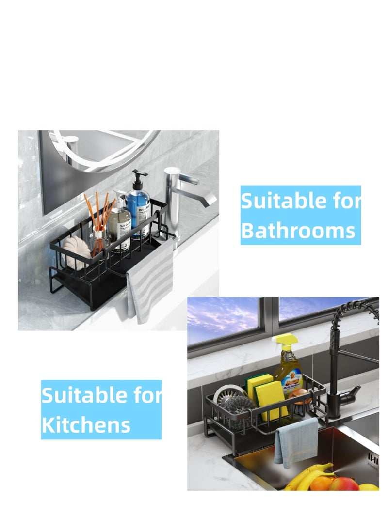ARCOON - Sponge Holder for Kitchen Sink – Rustproof 304 Stainless Steel Sink Caddy, Detachable Dishcloth Rack, Auto Drainage, Organizer for Kitchen & Bathroom Storage - Image 1