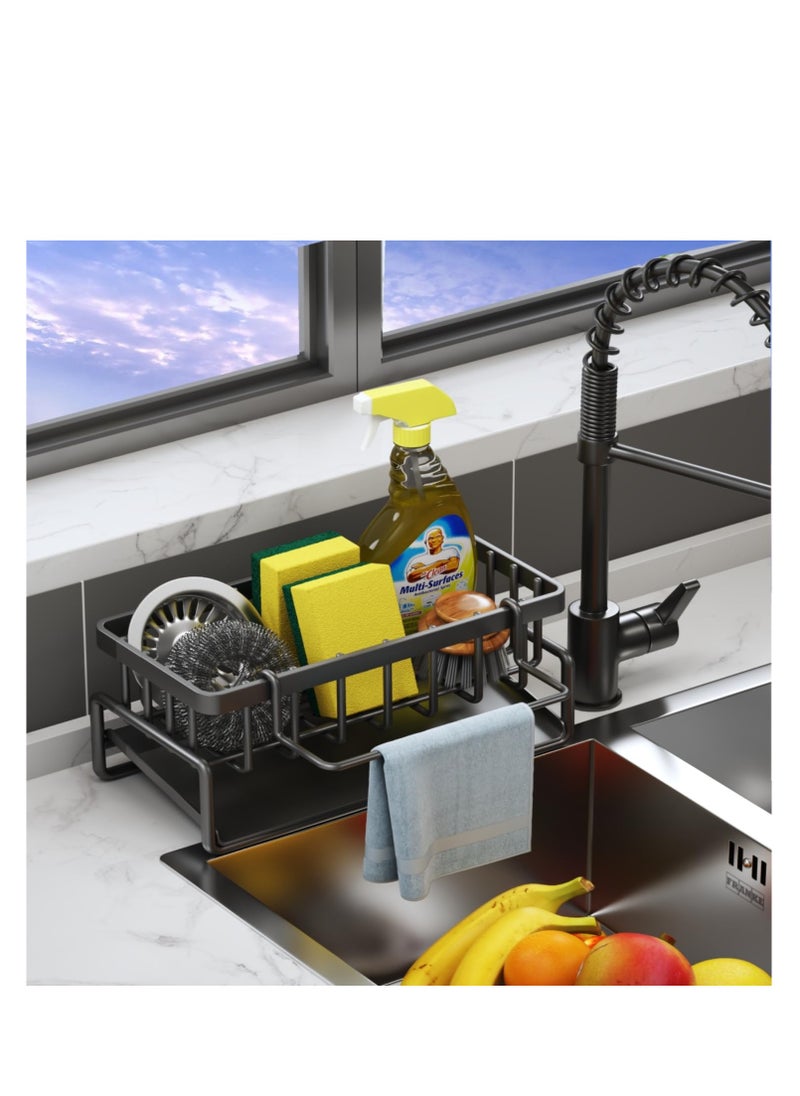ARCOON - Sponge Holder for Kitchen Sink – Rustproof 304 Stainless Steel Sink Caddy, Detachable Dishcloth Rack, Auto Drainage, Organizer for Kitchen & Bathroom Storage - Image 1