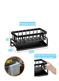 ARCOON Sponge Holder for Kitchen Sink – Rustproof 304 Stainless Steel Sink Caddy, Detachable Dishcloth Rack, Auto Drainage, Organizer for Kitchen & Bathroom Storage  - Image 4