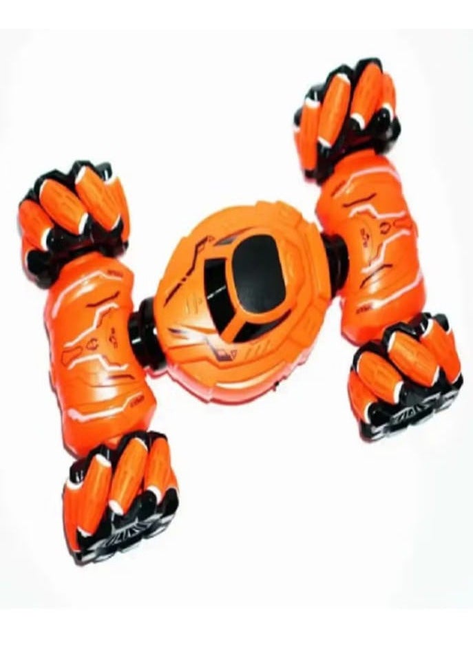 Self-Flip Stunt Car, 27cm Remote Control Stunt Car with Manual Control (Orange). - Image 5