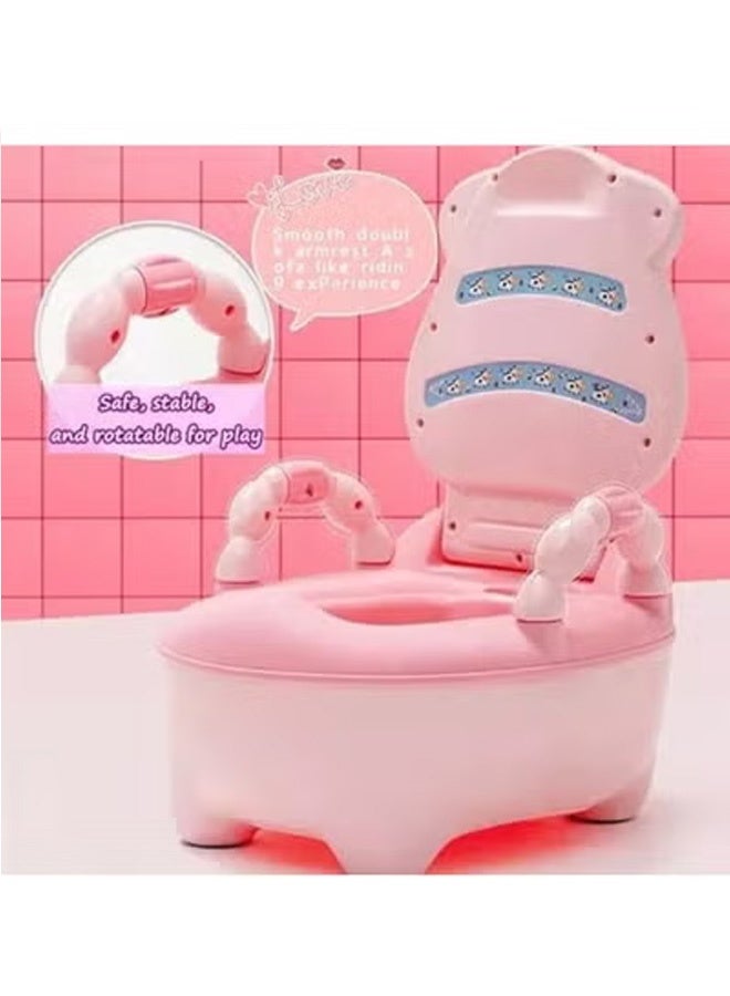 Portable Baby Potty Training Toilet Seat Car Potty Child Pot Training Girls Boy Potty Chair Toilet with Handles, Toddler Kids Potty Chair with High Back Support Removable Potty Pot - Image 5