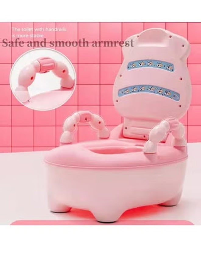Portable Baby Potty Training Toilet Seat Car Potty Child Pot Training Girls Boy Potty Chair Toilet with Handles, Toddler Kids Potty Chair with High Back Support Removable Potty Pot - Image 2