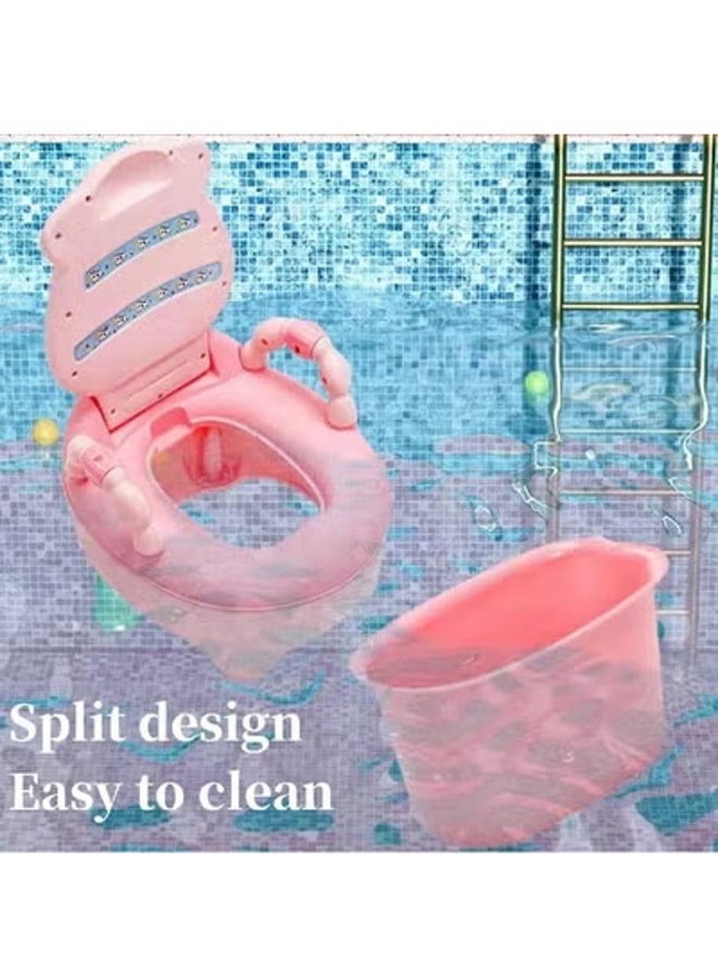 Portable Baby Potty Training Toilet Seat Car Potty Child Pot Training Girls Boy Potty Chair Toilet with Handles, Toddler Kids Potty Chair with High Back Support Removable Potty Pot - Image 3