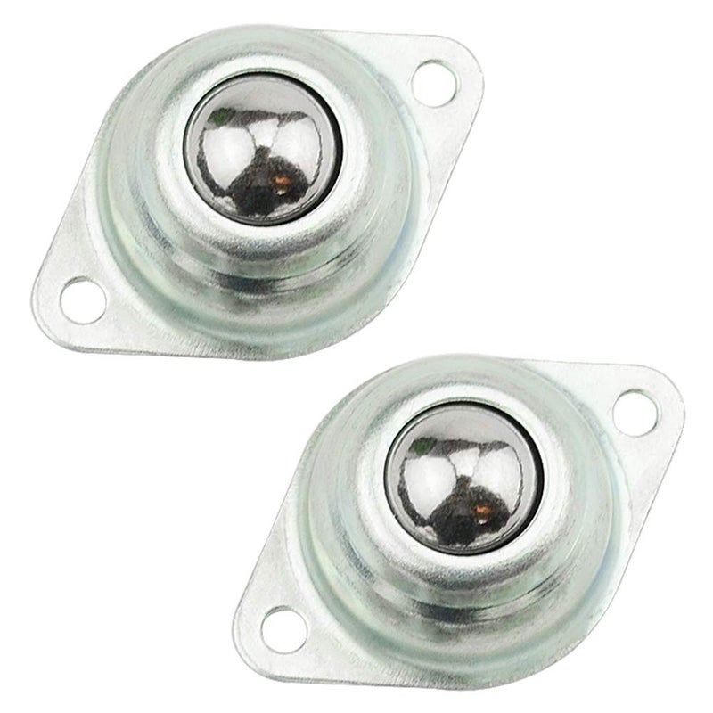 TOVOT 4PCS 5/8" Steel Ball Bearing Flange Mounted Transfer Bearing CY-15A Roller Balls Bearing Rollers Two Hole Mounted Load 44lbs - Image 4