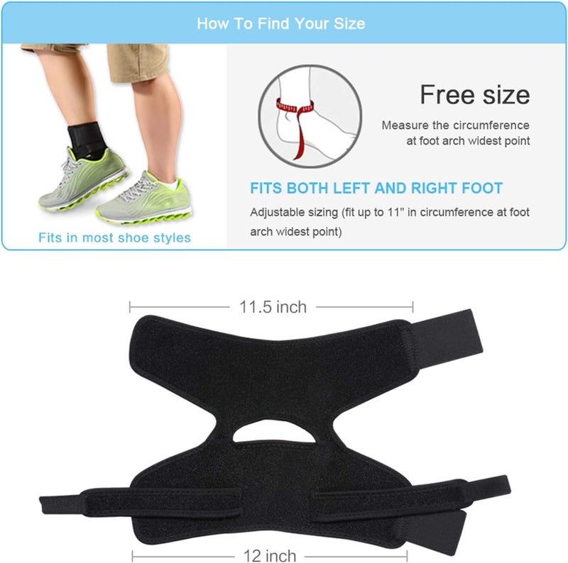 كلاراكو دعامة للكاحل مصنوعة من النيوبرين المسامي، ضاغطة، مناسبة للرجال والنساء، قابلة للتعديل، لدعم الكاحل ومنع تدلي القدم. - Image 2