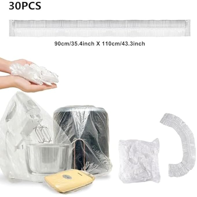 LEVGLAKE 30Pcs Appliance Dust CoversKitchen Disposable Dust Cover Thickened Elastic Dust Cover Protective Cover For Air Fryer Pressure Cooker Blender Coffee Maker Slow CookerComputer90 X 110Cm - Image 4