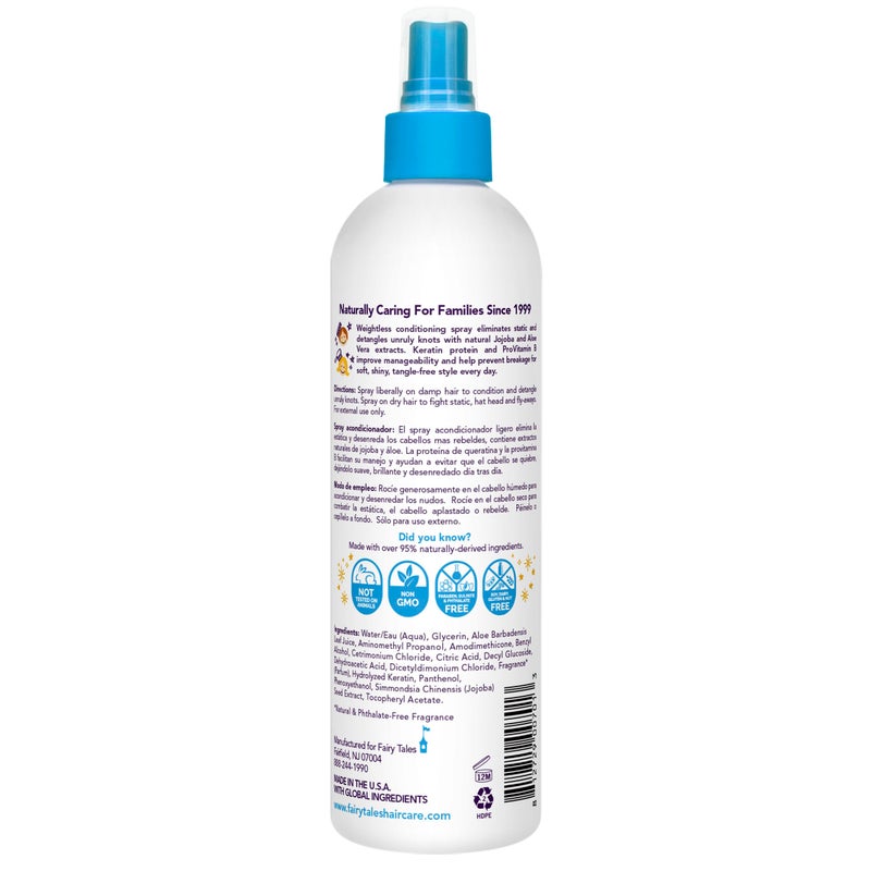 Fairy Tales Tangle Tamer Static Free Detangling Spray - Detangler Spray for Kids - Paraben Free, Sulfate Free, Gluten Free, Nut Free - 12 oz - Image 2