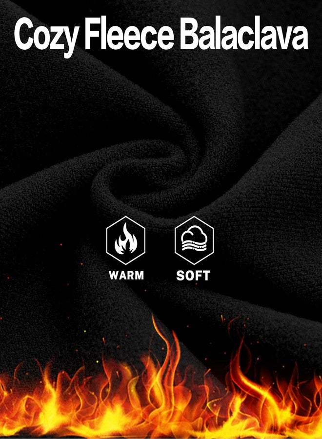 XFUEL Winter Balaclava Ski Mask Warm and Fleece Full Face Cover for Men Women Cold Weather Skiing Motorcycle Neck Warmer (US, Alpha, One Size, Medium, Black+Black) - Image 4