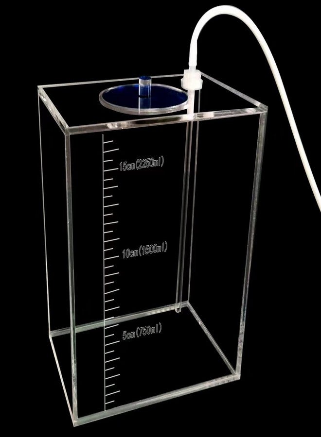 Saricho Acryli Made dosing Container, Liquid srorage Bucket, Aquarium Air Pump Accessories，dosing Pump Liquid containers,Reservoir (2.5L/0.66gal Blue lid) - Image 1
