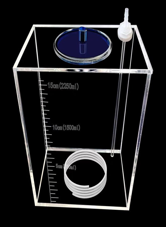 Saricho Acryli Made dosing Container, Liquid srorage Bucket, Aquarium Air Pump Accessories，dosing Pump Liquid containers,Reservoir (2.5L/0.66gal Blue lid) - Image 3