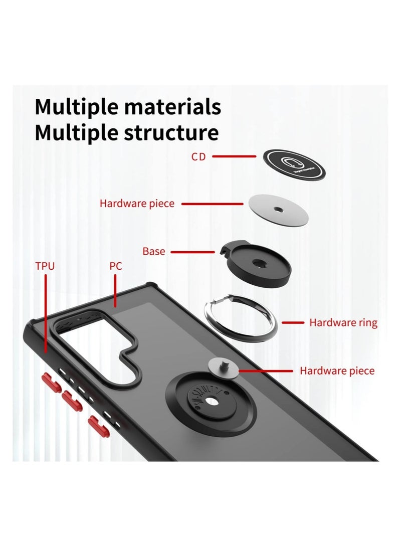 ELTRAZONE Galaxy S22 Luxury TPU Shockproof Ring Holder Kickstand Slim Plated Phone Case Cover - Image 4