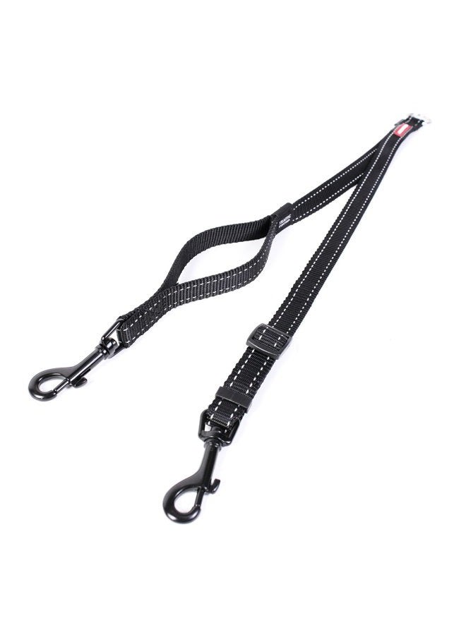 EzyDog Soft Touch Coupler Adjustable Double Dog Leash - Superior Tangle-Free Experience and Reflective for Nighttime Safety - Ranges from 14 to 24 Inches - Perfect for Walking Two Dogs (Black) - Image 1