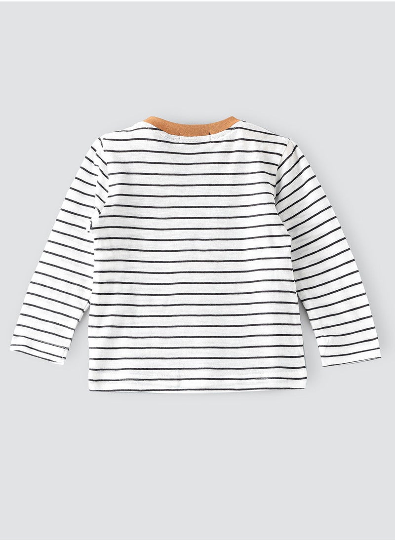 JAM - Knit t-shirt with stripes - Image 1