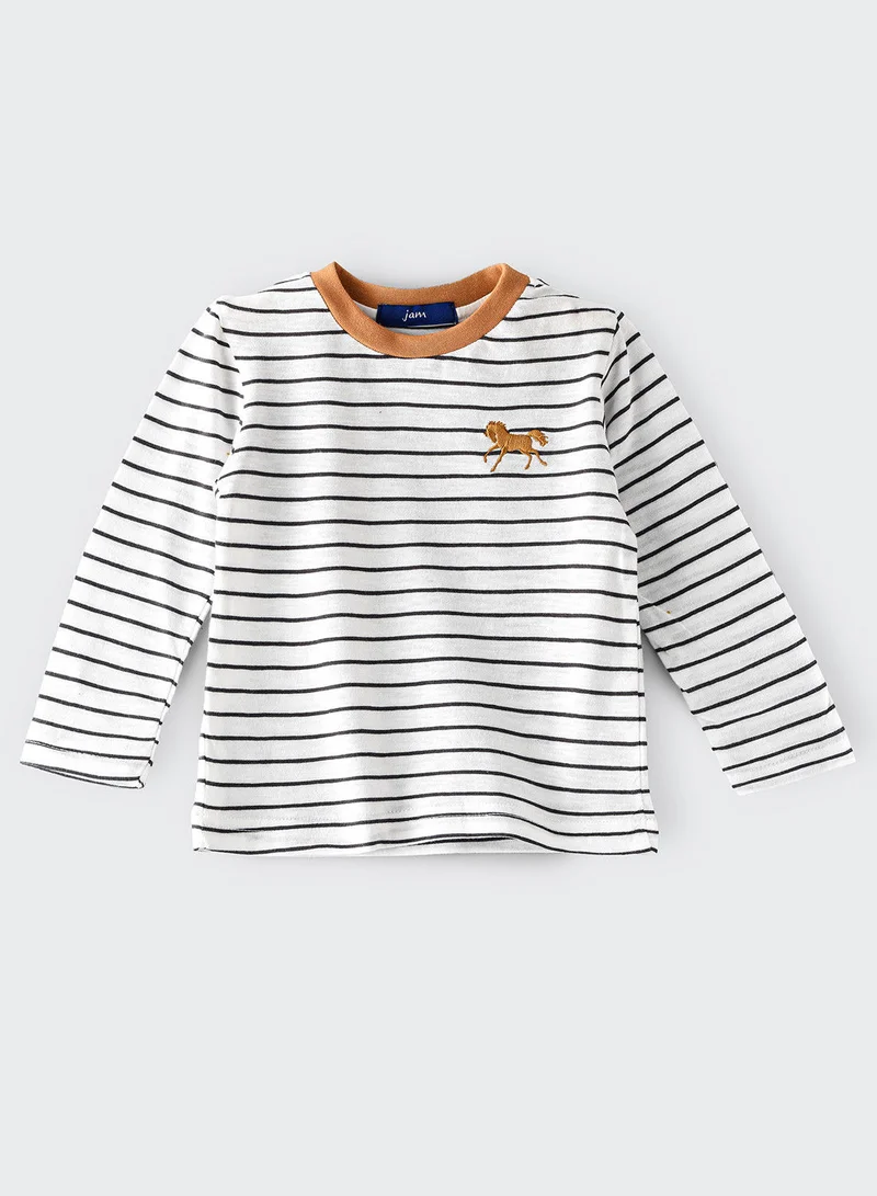 JAM Knit t-shirt with stripes