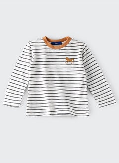 Knit t-shirt with stripes