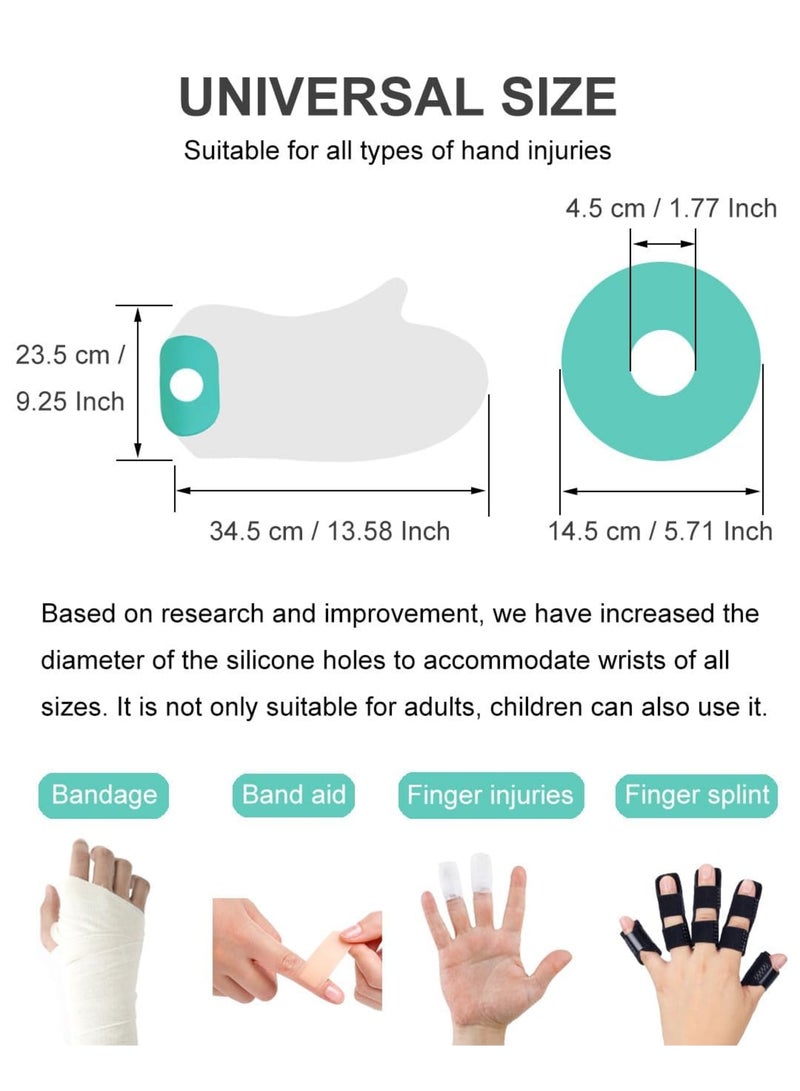 Barakah Waterproof Hand Cast Cover for Shower, Soft Comfortable Hand Cast Protector for Wrist and Fingers, Reusable Silicone Cast Bag for Adult Injury, Bandage, Post-Surgery, Swimming and Bathing - Image 4