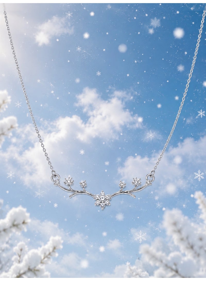 RAFAL Florina Elegant Floral Pendant Necklace for Women – Luxury Silver-Plated Soft Dainty Chain, Premium Sophisticated Flower-Inspired Jewelry for Special Occasions, Birthdays & Luxury Gifting - Image 2