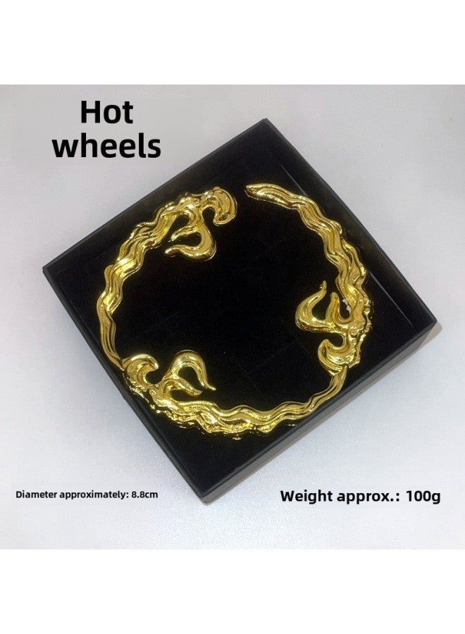 Nezha's Devil Boy's Sea-making Bracelet Gankun Ring Nezha Bracelet Men's And Women's Bracelet Couple's Bracelet Suit-Color:Nezha Hot Wheels  Gift Box  - Image 1
