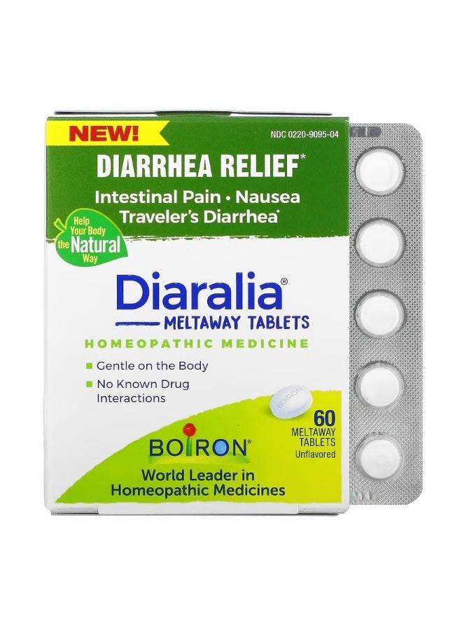 بويرون Diaralia Diarrhea Relief Unflavored 60 Meltaway Tablets - Image 1