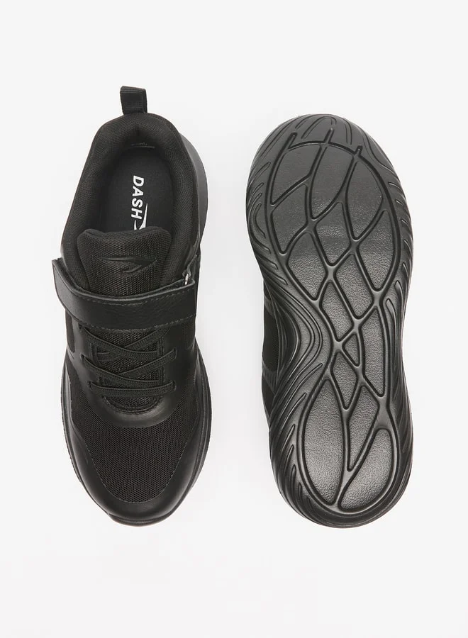 Dash Kids' Textured Hook and Loop Closure Sports Shoes