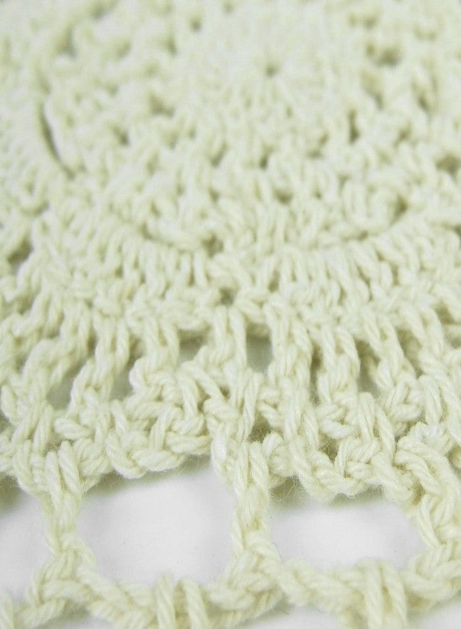 Phantomon Lace Doilies Handmade Crochet Placemats Cotton Doilies Cloth Lace, Pack of 4, Oval Shape, 12 x 17 inch (Beige) - Image 3