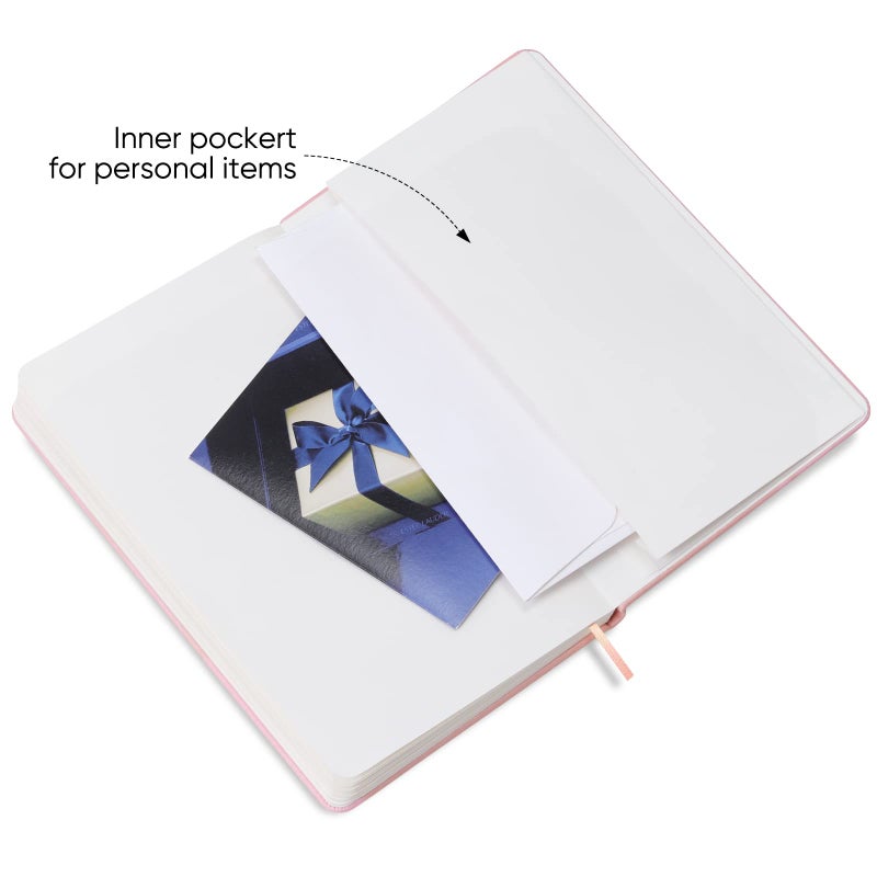 Wiisdatek Notebook Journal, Lined Leather Hard Cover,100Gsm Thick Paper with Inner Pocket for Writing Note Taking Office School,5"Ã—8.25"(Grey) - Image 5