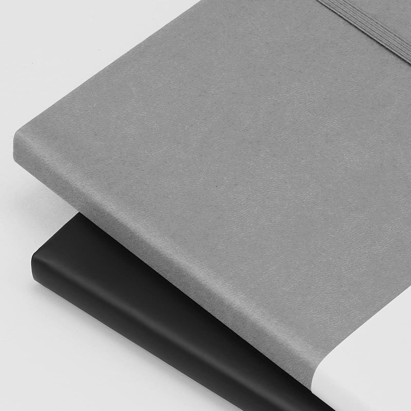 Wiisdatek Notebook Journal, Lined Leather Hard Cover,100Gsm Thick Paper with Inner Pocket for Writing Note Taking Office School,5"Ã—8.25"(Grey) - Image 3