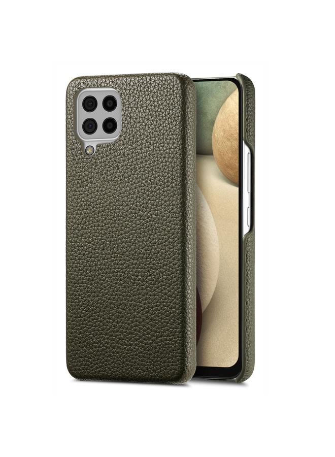 The Bros Case For Samsung Galaxy A12 5G Litchi Oil Edge Leather Back Phone Case
