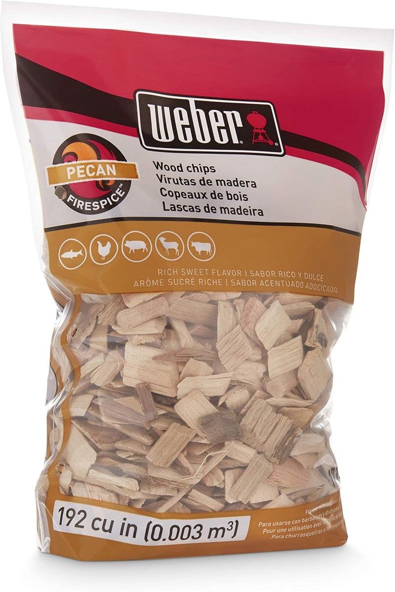 Weber Pecan Wood Chips Firespice, BBQ Smoking Wood Chips for Grilling, Sweet Flavor Smoking Chips for Meat, Chicken & Fish, Natural Wood BBQ Chips for Smokers & Grills - Image 4