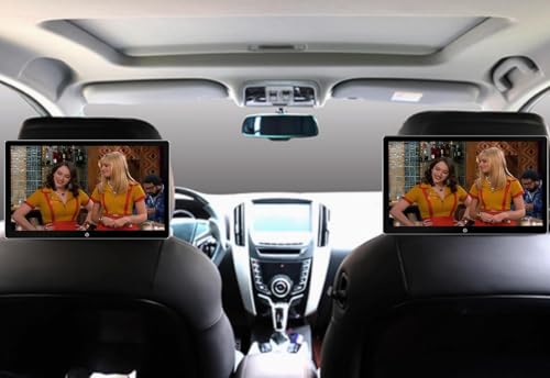 NOAUKA 10.1 Inch 4K Android 13 Car TV Headrest Monitor for Cars Back seat,Support Phone Wireless Mirror Link Touch Screen,HDMI Input,USB/SD Card Tablet Portable Multi-Media Video Player,WiFi,2+32G - Image 2