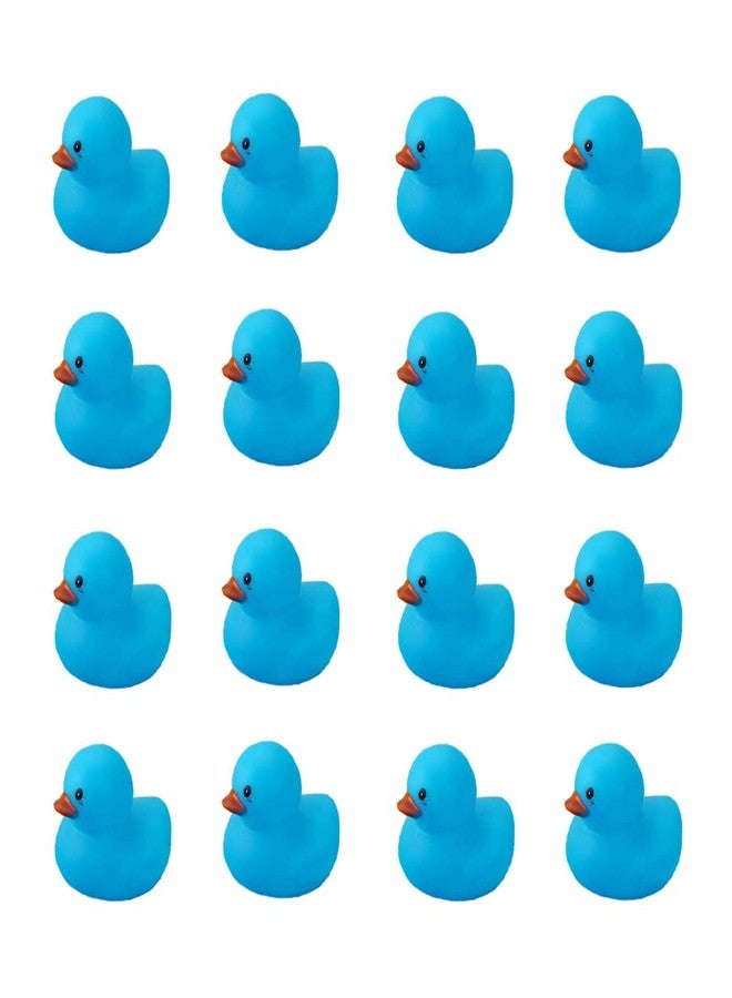 WAMSOLE Bath Duck Toys 16 PCS Blue Mini Rubber Ducks Squeak and Float Duckies Baby Shower Toy Party Decoration for Toddlers Boys Girls - Image 1