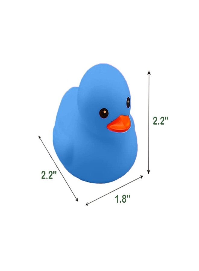 WAMSOLE Bath Duck Toys 16 PCS Blue Mini Rubber Ducks Squeak and Float Duckies Baby Shower Toy Party Decoration for Toddlers Boys Girls - Image 5