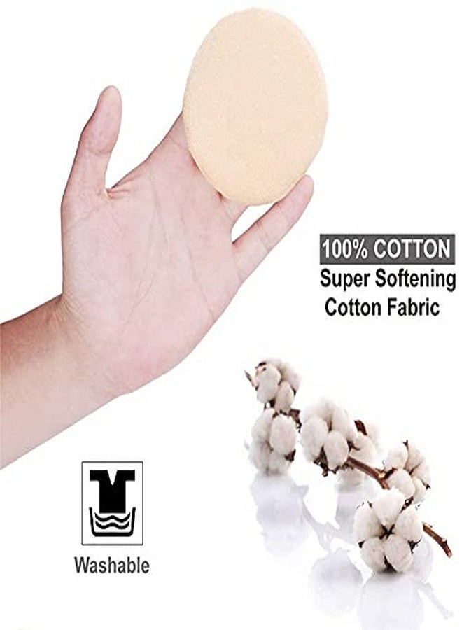Ghelonadi Round cotton powder puff makeup foundation sponge brush for men and women cosmetic tools (pack of 2) - Image 4