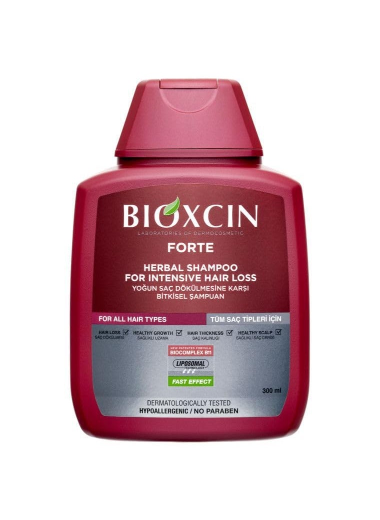 BIOXCIN - Herbal Care Shampoo  Bioxcin Forte Herbal Shampoo For Intensive Hair Loss Red - Image 1